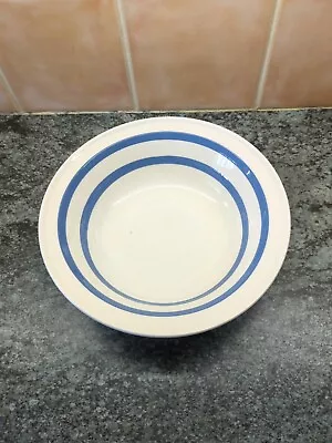 Buy Carragline Vintage Irish Pottery Dish Blue White Circles 22cm • 14.99£