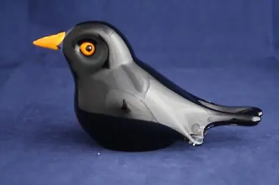 Buy Langham Glass Hand-made Blackbird Bird Figurine Brand New / Boxed • 58.50£