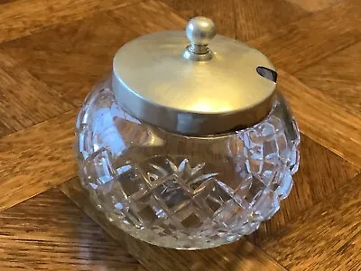 Buy Mappin & Webb Cut Glass Sugar Bowl With Silver Plate Lid. No Spoon • 6£