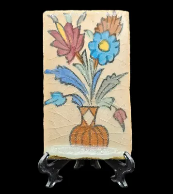 Buy Antique Persian Ceramic Pottery Tile Handmade Arminian Artist Flower Design • 161.22£