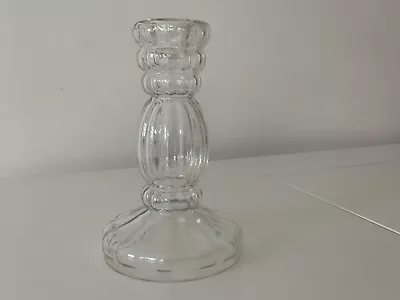 Buy Clear Glass Vintage Inspired Candlestick. • 2.75£