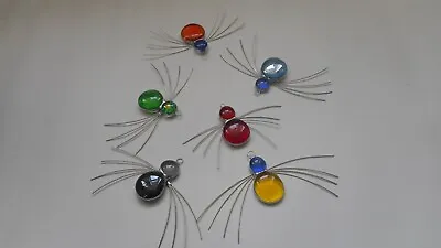 Buy Stained Glass Coloured Beads Spider Suncatcher • 14£