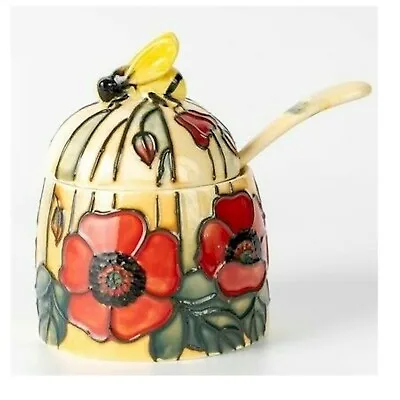 Buy Old Tupton Ware Poppy Ceramic Jam/Honey/Preserve Pot With Spoon TUP1360 • 24.95£
