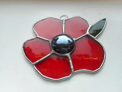 Buy Stained Glass Poppy Flower Suncatcher • 18£