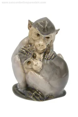 Buy Perfect Antique 1903 Royal Copenhagen Figurine Pair Monkey # 415 C Thomsen • 465£