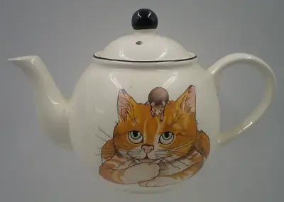 Buy Arthur Wood Ginger Cat And Mouse Ceramic Teapot • 10£