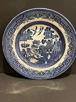 Buy Vintage Churchill Blue Willow 8  Luncheon/ Salad Plate Made In England • 11.53£