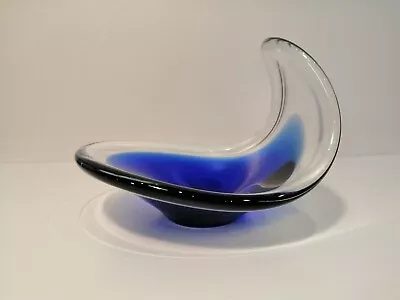 Buy Flygsfors Mid-Century Cobalt Blue Art Glass Bowl By Paul Kedelv  Swedish Eleganc • 9.90£