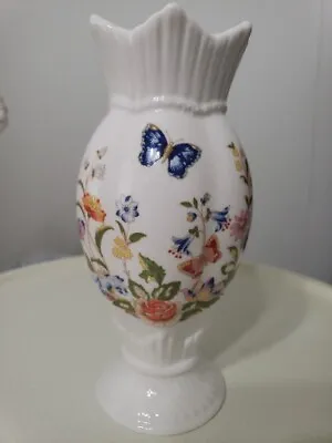 Buy Aynsley Cottage Garden Vase 6  English Bone China Butterfly Flowers Vintage • 18.16£
