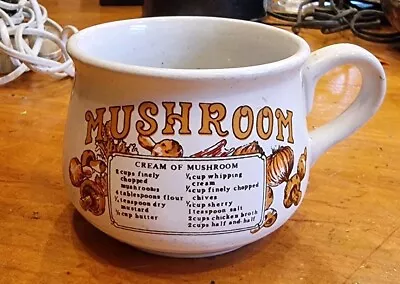 Buy Mushroom Soup Recipe Mug/Cup With Handle Vintage Very Good Condition • 6.99£