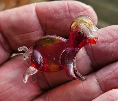 Buy Vintage 1960s Small Art Glass Animal - Pig - Possibly Murano • 3.35£