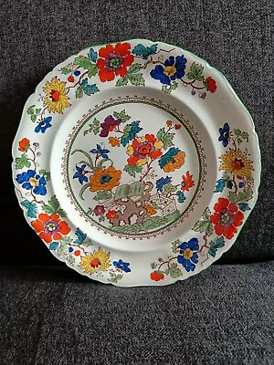 Buy Mason’s Green Bible Ironstone China Plate. Just Over 9 Inches  Vintage Flowers • 15£