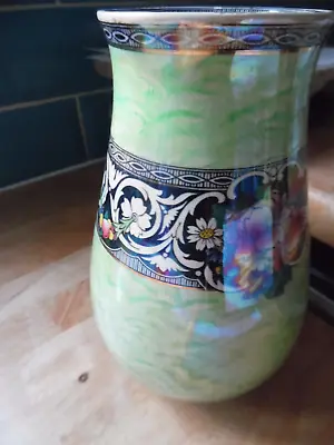 Buy Boumier/newhall Green Lustreware Vase - Very Good Condition - No Cracks/chips • 10£