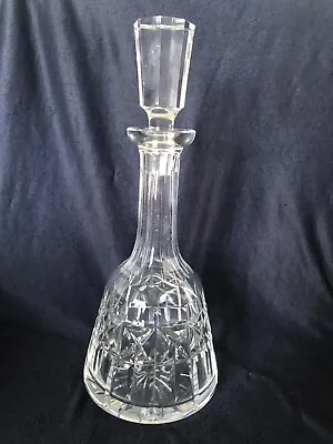 Buy Vintage Tall Clear Crystal Glass Wine Vodka Decanter With Stopper • 14.99£