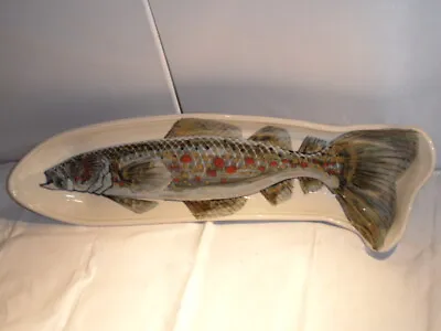 Buy Highland Stoneware Salmon Fish Shaped Serving Dish & Wall Plaque 65cm Long Lot 2 • 69.99£
