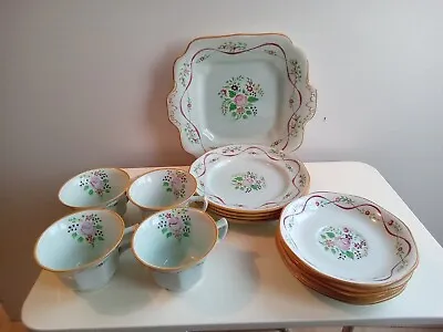 Buy Vintage Set Of 15 ADAMS CALYX WARE Cake Plate, Plates, Cup & Saucers • 25£