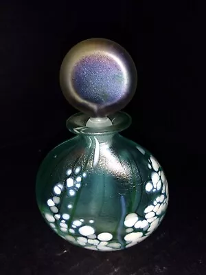 Buy Isle Of Wight Studio Glass Iridescent Bottle/perfume Bottle Art Glass. H. Made. • 29.99£