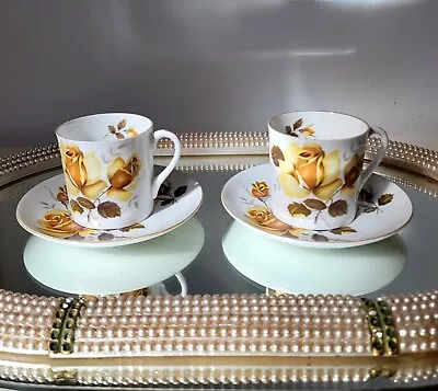 Buy Vintage RARE🐚 Shelley Yellow Rose Tea Cup & Saucer Set Fine Bone English China • 40.89£