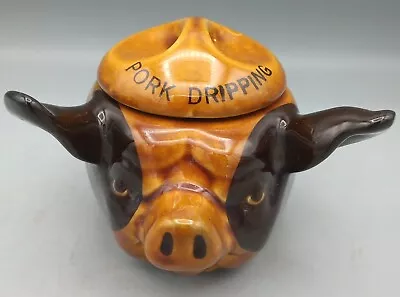 Buy Vintage Studio Pottery Szeiler Pork Dripping Lidded Pot Pig 364 • 4.99£