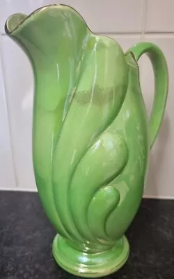 Buy Maling Ware Art Deco Green Vase Jug Lustre Ware • 20£