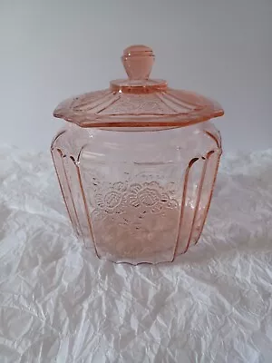 Buy Vintage Anchor Hocking Mayfair Pink Depression Glass Cookie Jar With Lid. • 19.69£