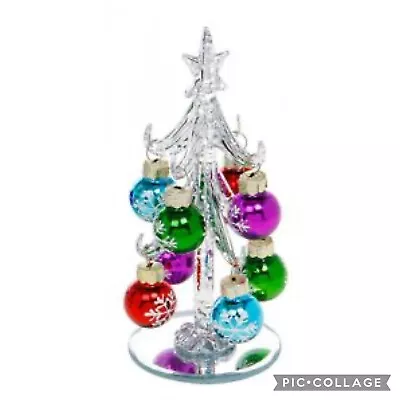 Buy Glass Tree With Coloured Baubles • 11.50£