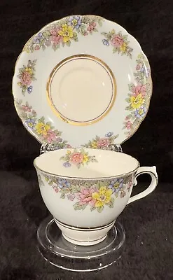 Buy Colclough Tea Cup And Saucer Vintage Bone China Made In England Longton Blue • 35.14£