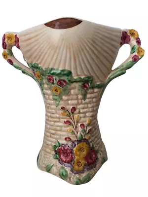 Buy Vintage Arthur Wood Double Handled Art Deco Vase  Garden Wall  3661 24cm C1934 • 14.99£