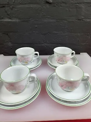 Buy 4 X Poole Pottery Sherborne Tea Trios Cups Saucers And Side Plates Set • 21.99£