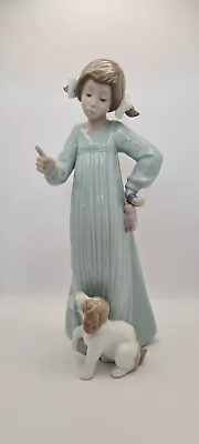 Buy Nao By Lladro, Girl With Dog And Slipper ‘Bad Boy’ - Some Slight Marks On Body • 24£