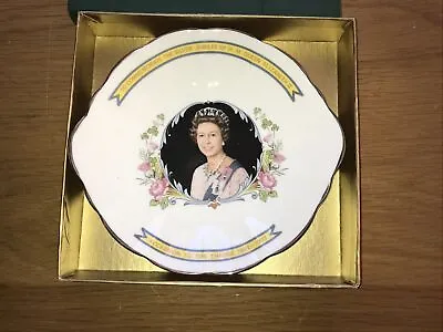 Buy Vintage Crown Staffordshire Queen Silver Jubilee Bowl Or Trinket Dish 16.75cm • 2.49£