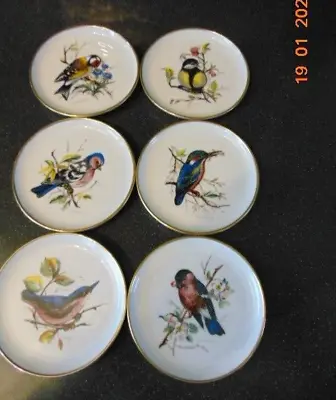 Buy Kaiser  West German Pottery. Gold Rimmed Pin Trays, Set Of 6.  Birds Pattern. • 10£