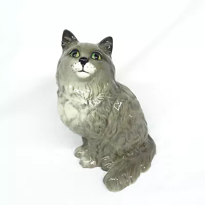 Buy BESWICK Large Grey And White Persian Cat Green Eyes No. 1867 Height Approx 20cm • 35£