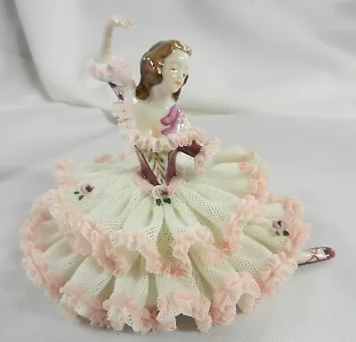 Buy Vintage Dresden Karl-Heinz Klette Porcelain Lace Figurine Ballerina V2 Germany • 47.41£