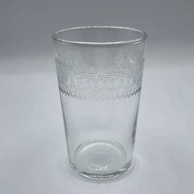 Buy Vintage Needle Etched Federal Depression Small Drinking Glass • 18.93£