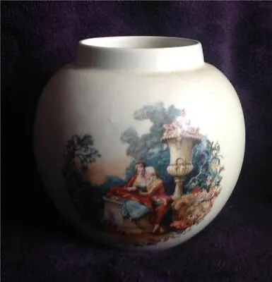 Buy Carlton Ware England Ginger Jar / Flower Arrangers Vase Romantic Georgian Scenes • 16.50£