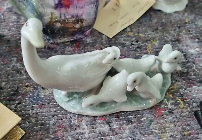 Buy Vintage Lladro Mother Goose And Goslings Ornament • 16£