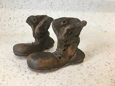 Buy 2 Vintage Pottery Boots Handmade • 8.99£