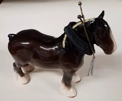 Buy Beswick Ceramic Clydesdale Shire Horse Approx. 10in X 8in With Collar • 9.99£