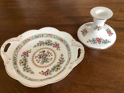 Buy Coalport Ming Rose Oval Dish With Handles & Candlestick • 8£