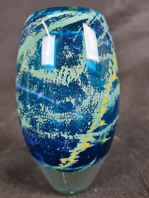 Buy Mdina Style Blue Glass Vase Z479 • 30£