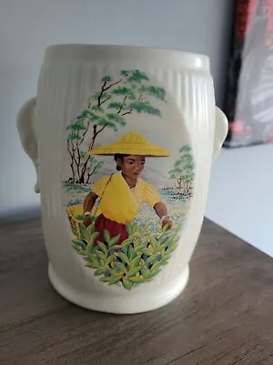 Buy Vintage SylvaC Ware Decorative Ceramic Tea Caddy / Pot / Vase • 4£