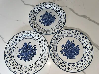 Buy 3 Country Blue Stonehenge Oven To Tableware Midwinter 10” Plates Made In England • 39.75£