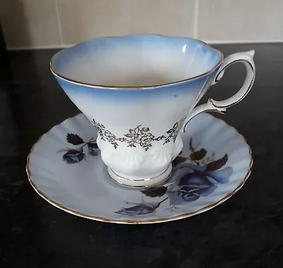 Buy Royal Albert Bone China  Blue Cup And Saucer • 4.50£