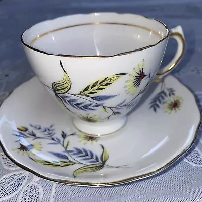 Buy Royal Vale Bone China Tea Cup And Saucer Flowers Made In England Wildflower Blue • 13.73£