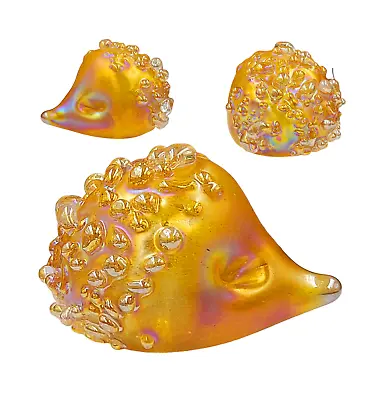 Buy Neo Art Glass Iridescent Hedgehog Animal Figurine Paperweight Ornaments Wildlife • 29.99£