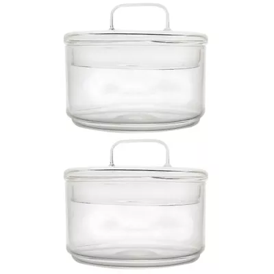 Buy 2 Glass Fruit Bowls W/ Lid - Decorative Jars & Mixing Bowl-RM • 20.78£