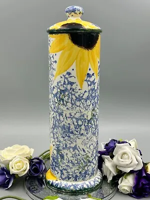 Buy Poole Pottery England Vincent Sunflower Design Handpainted Spagehetti Jar. • 25.49£