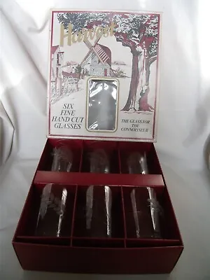 Buy 6 Hand Cut Glass Tumblers – Boxed – Ref 3467 • 15.75£