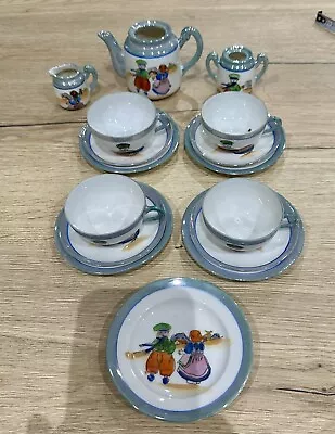 Buy 16 Piece Fine China Japanese Dolls Tea Set With Dutch Children Design • 19.95£